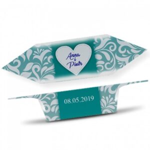 Krówki Ślub Podziękowanie Turkusowy ornament