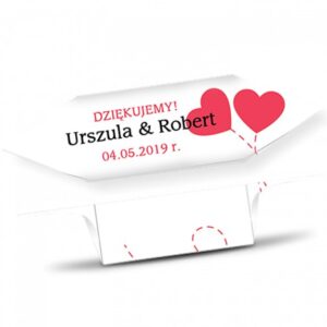 Krówki Ślub Podziękowanie Dwa serca