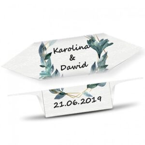 Krówki Ślub Podziękowanie Ciemna zieleń
