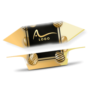 Krówki Wielkanoc Czarno-złote logo