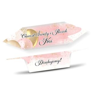 Krówki na Chrzest Delikatny róż
