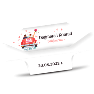 Krówki Ślub Podziękowanie Ślubne auto