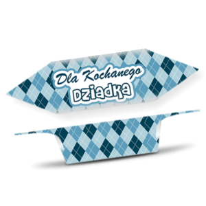 Krówki Dzień Babci Dziadka Niebieskie romby