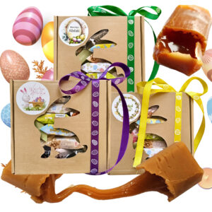 Świąteczny Zestaw KRÓLICZEK WIELKANOCNY - 250 g krówek, mix 7 smaków