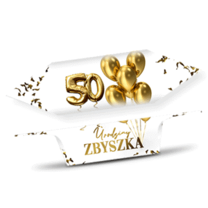 Krówki na Urodziny UI174 Złote balony