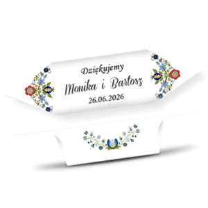 Krówki Ślub Podziękowanie WS179 Kaszubskie kwiaty
